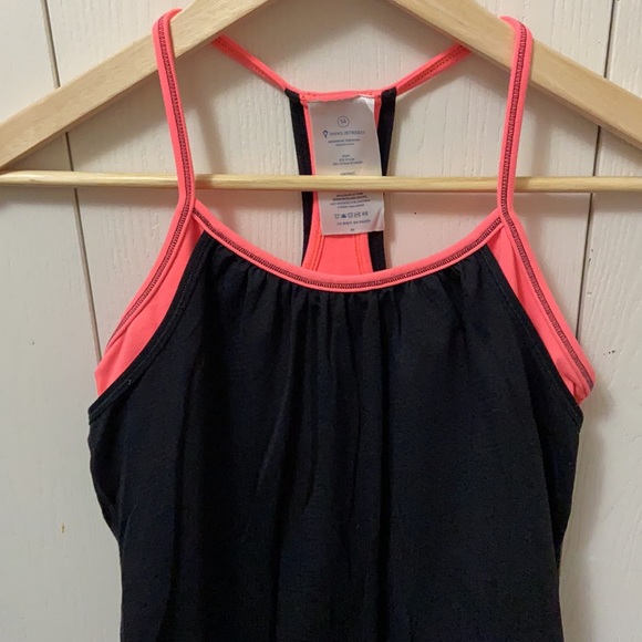 Ivivva Black & Neon Orange Double Dutch Tank Top - Picture 2 of 5
